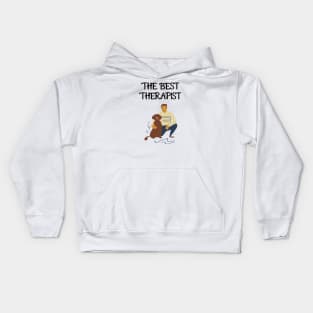 Dogs are the best therapist Kids Hoodie